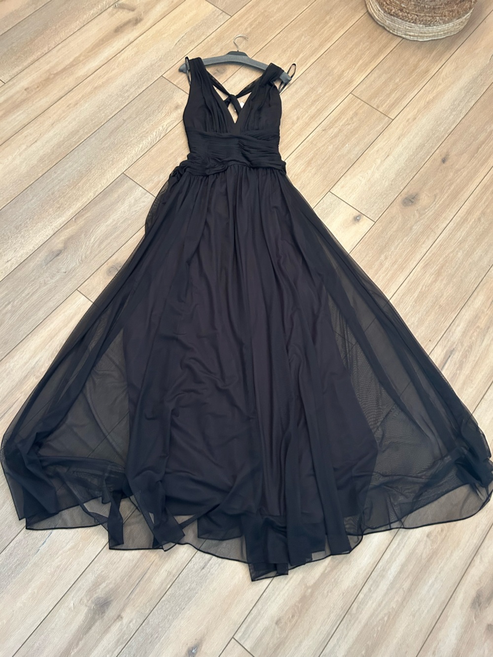 Calvin Klein Black V‑Neck Women's Dress size 14 nwt